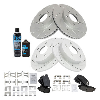 TRQ® - Performance Semi-Metallic Front and Rear Brake Kit