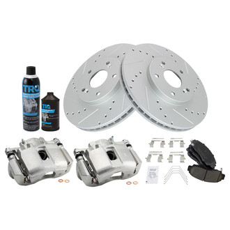 TRQ® - Performance Ceramic Front Brake Kit with Calipers