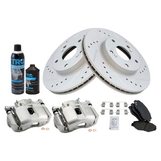 TRQ® - Performance Ceramic Front Brake Kit with Calipers