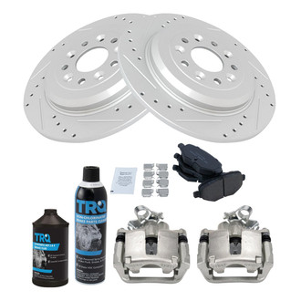 TRQ® - Performance Ceramic Rear Brake Kit with Calipers
