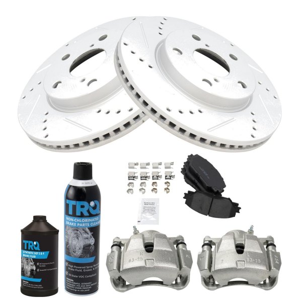 TRQ® - Performance Ceramic Front Brake Kit with Calipers