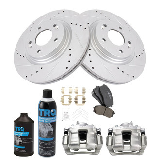 TRQ® - Performance Ceramic Front Brake Kit with Calipers
