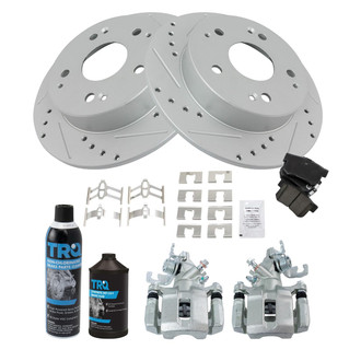 TRQ® - Performance Ceramic Rear Brake Kit with Calipers
