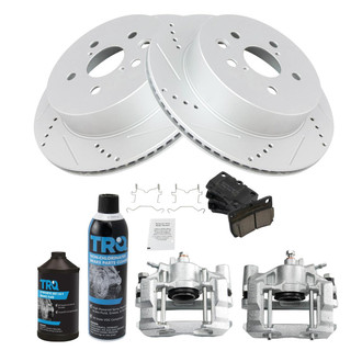 TRQ® - Performance Ceramic Rear Brake Kit with Calipers