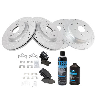 TRQ® - Performance Semi-Metallic Front and Rear Brake Kit