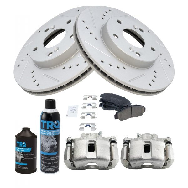 TRQ® - Performance Ceramic Front Brake Kit with Calipers