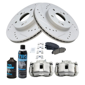 TRQ® - Performance Ceramic Front Brake Kit with Calipers
