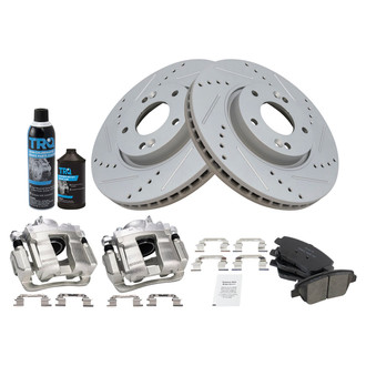 TRQ® - Performance Ceramic Front Brake Kit with Calipers
