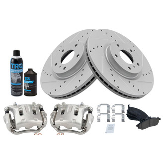 TRQ® - Performance Ceramic Front Brake Kit with Calipers