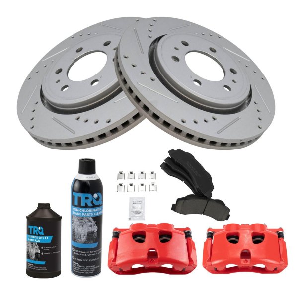 TRQ® - Performance Ceramic Front Brake Kit with Calipers