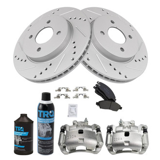 TRQ® - Performance Ceramic Front Brake Kit with Calipers