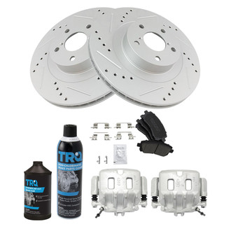 TRQ® - Performance Ceramic Front Brake Kit with Calipers