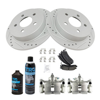 TRQ® - Performance Ceramic Rear Brake Kit with Calipers