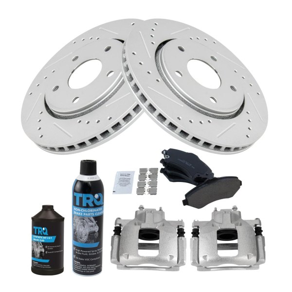 TRQ® - Performance Ceramic Front Brake Kit with Calipers