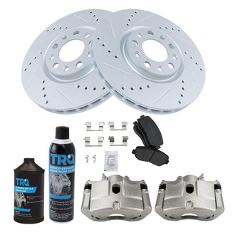 TRQ® - Performance Ceramic Front Brake Kit with Calipers
