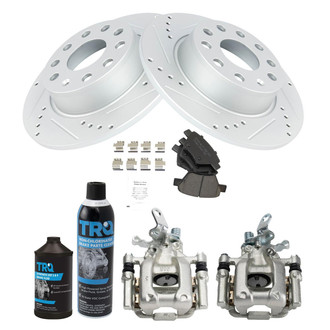 TRQ® - Performance Ceramic Rear Brake Kit with Calipers