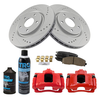 TRQ® - Performance Ceramic Front Brake Kit with Calipers