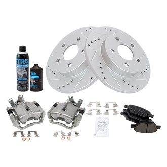 TRQ® - Performance Ceramic Rear Brake Kit with Calipers