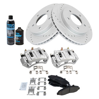 TRQ® - Performance Ceramic Front Brake Kit with Calipers