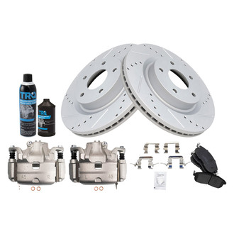 TRQ® - Performance Ceramic Front Brake Kit with Calipers