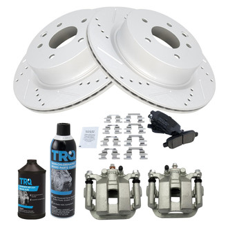 TRQ® - Performance Ceramic Rear Brake Kit with Calipers