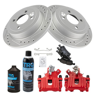 TRQ® - Performance Ceramic Rear Brake Kit with Calipers
