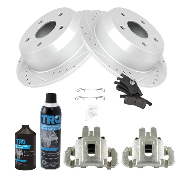 TRQ® - Performance Ceramic Rear Brake Kit with Calipers