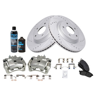 TRQ® - Performance Ceramic Front Brake Kit with Calipers