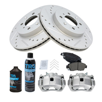 TRQ® - Performance Ceramic Front Brake Kit with Calipers