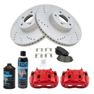TRQ® - Performance Ceramic Front Brake Kit with Calipers