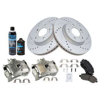 TRQ® - Performance Ceramic Front Brake Kit with Calipers