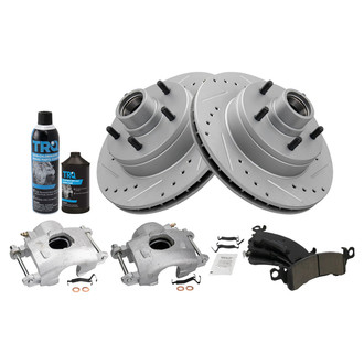 TRQ® - Performance Ceramic Front Brake Kit with Calipers