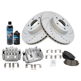 TRQ® - Performance Ceramic Front Brake Kit with Calipers