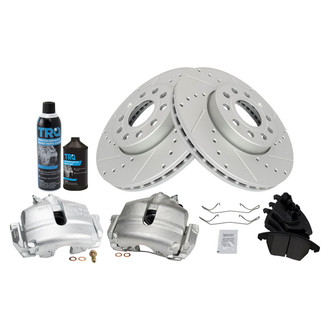 TRQ® - Performance Ceramic Front Brake Kit with Calipers