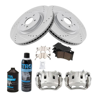 TRQ® - Performance Ceramic Front Brake Kit with Calipers
