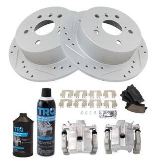 TRQ® - Performance Ceramic Rear Brake Kit with Calipers
