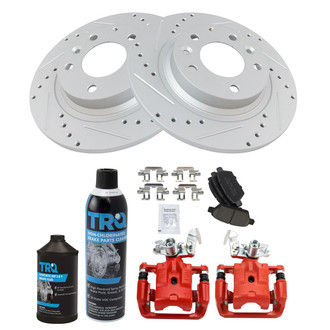 TRQ® - Performance Ceramic Rear Brake Kit with Calipers
