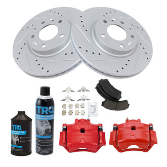 TRQ® - Performance Ceramic Front Brake Kit with Calipers