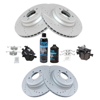 TRQ® - Performance Semi-Metallic Front and Rear Brake Kit