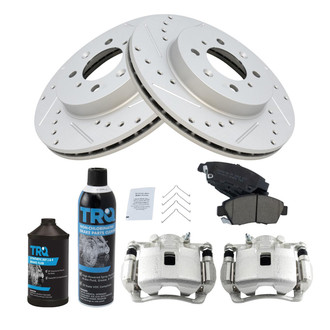 TRQ® - Performance Ceramic Front Brake Kit with Calipers