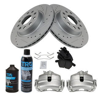 TRQ® - Performance Ceramic Front Brake Kit with Calipers