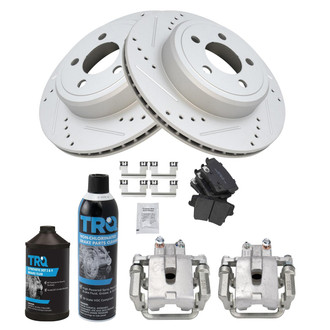 TRQ® - Performance Ceramic Rear Brake Kit with Calipers