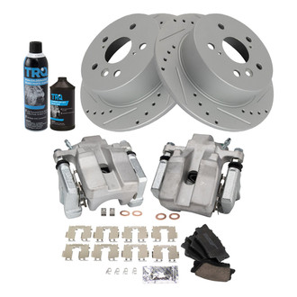 TRQ® - Performance Ceramic Rear Brake Kit with Calipers