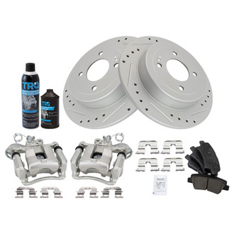 TRQ® - Performance Ceramic Rear Brake Kit with Calipers