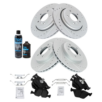 TRQ® - Performance Semi-Metallic Front and Rear Brake Kit