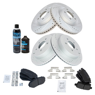 TRQ® - Performance Semi-Metallic Front and Rear Brake Kit