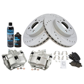 TRQ® - Performance Ceramic Front Brake Kit with Calipers