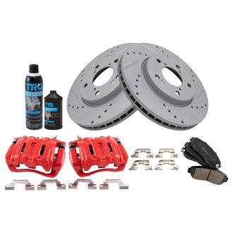 TRQ® - Performance Ceramic Front Brake Kit with Calipers