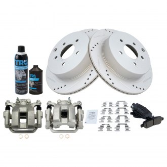 TRQ® - Performance Ceramic Rear Brake Kit with Calipers