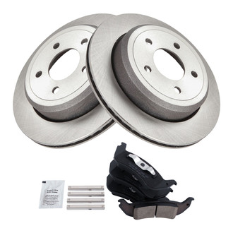 TRQ® - Rear Disc Brake Kit with Ceramic Pads